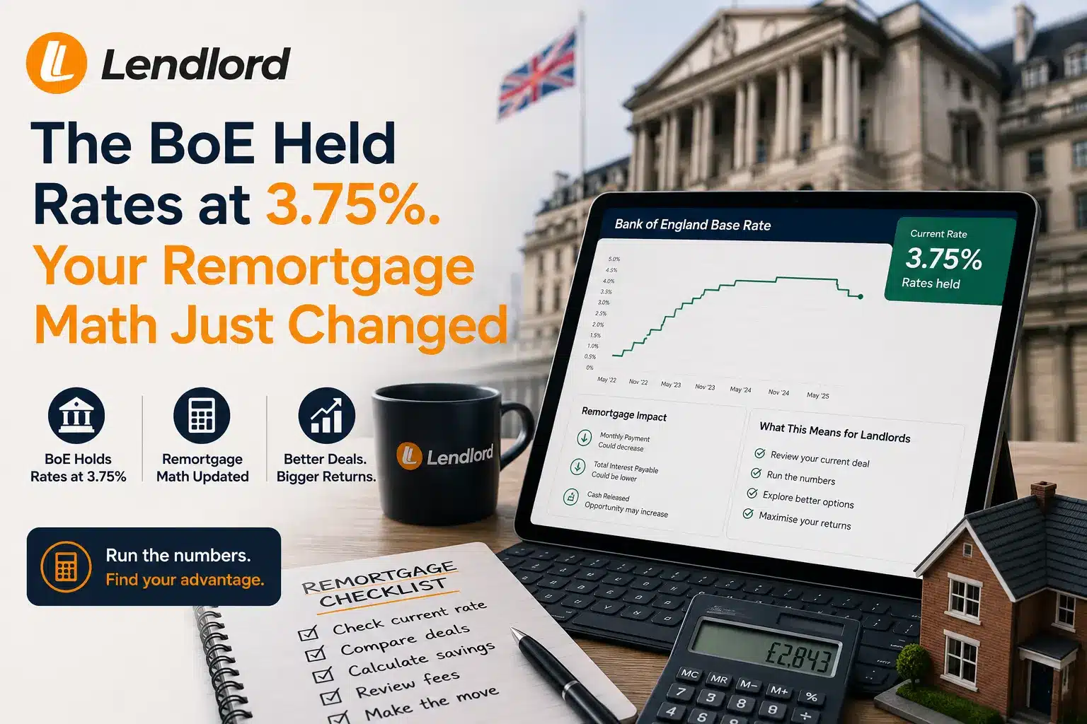 The BoE Held Rates at 3.75%. Your Remortgage Math Just Changed