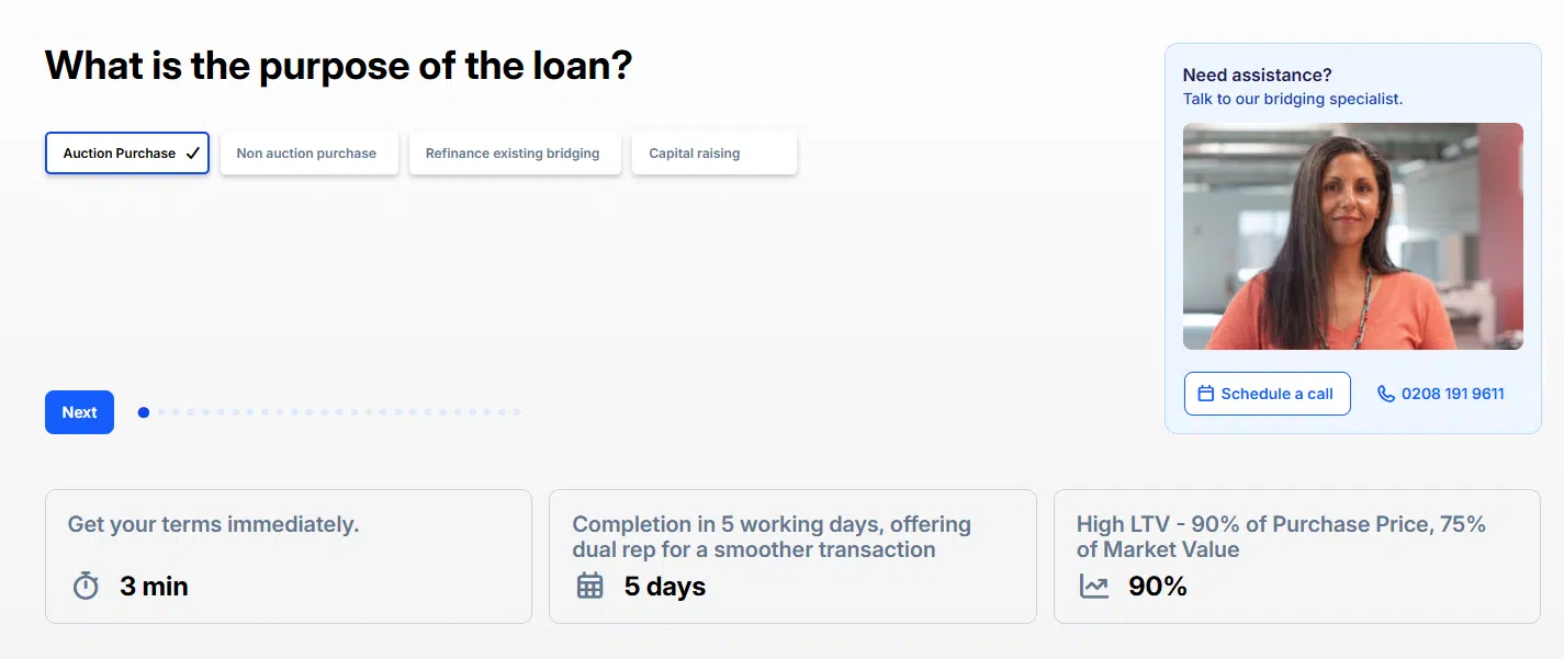 Bridging Application Online Lendlord