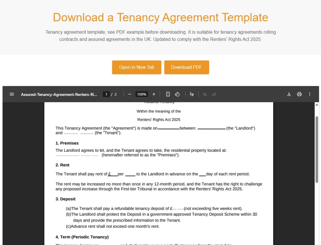Assured Periodic Tenancy By Lendlord