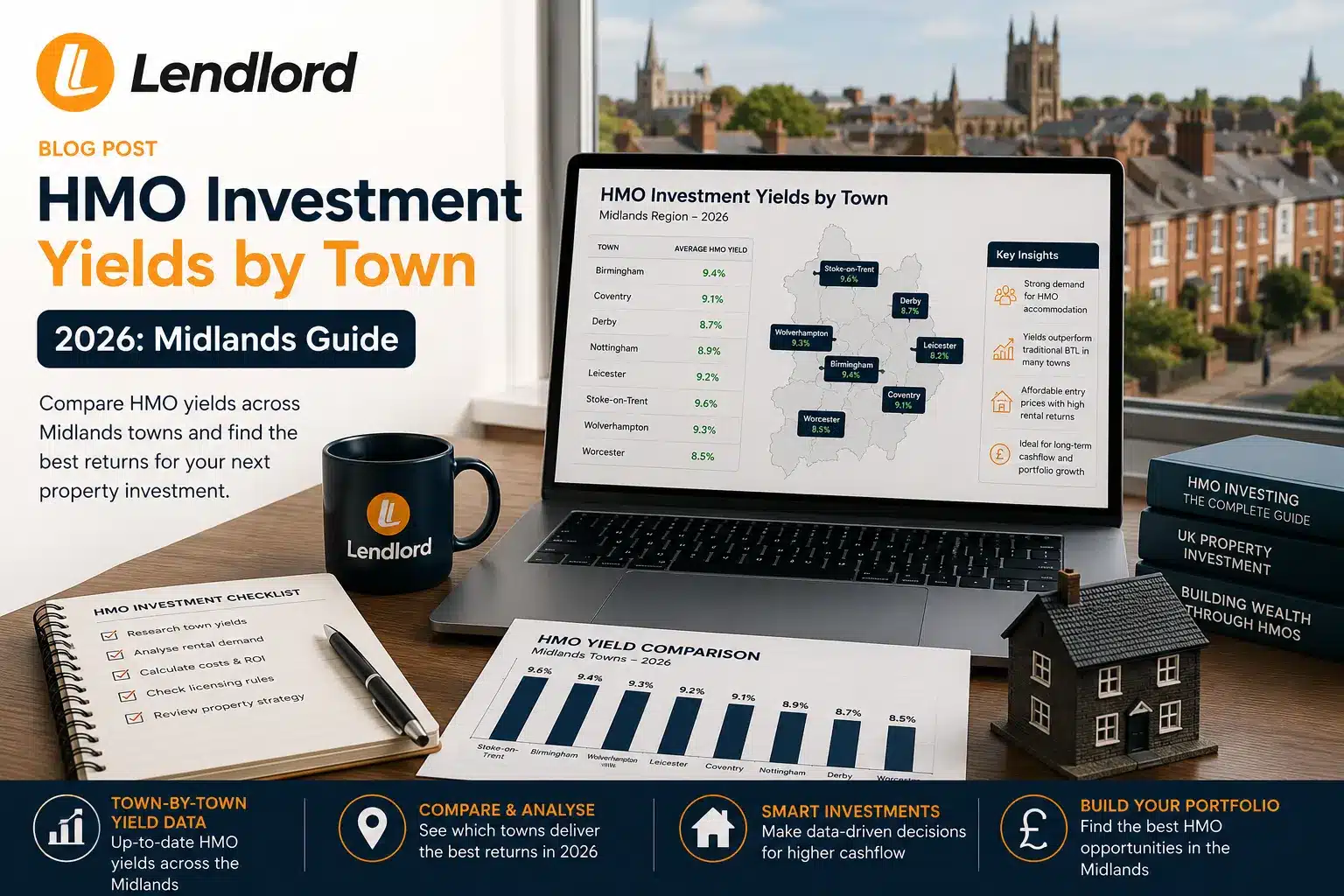 HMO Investment Yields by Town 2026: A Midlands Guide for Landlords