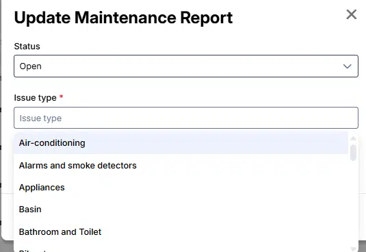Tenant Landlord Communications Issue Type