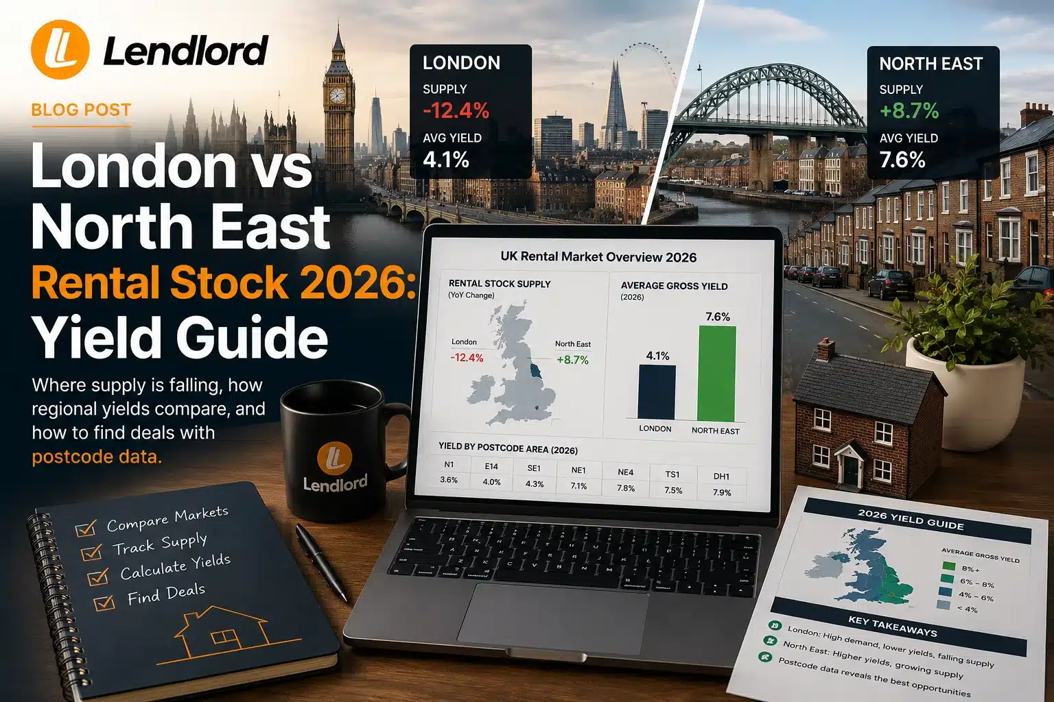 London vs North East Rental Stock 2026: Where Supply Is Falling and Yields Still Work