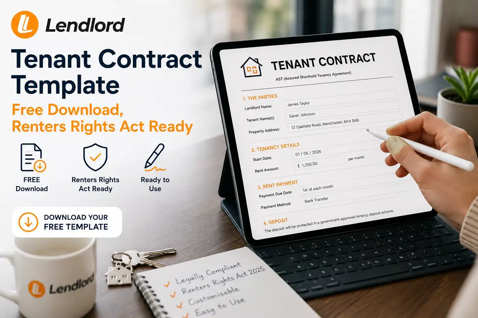 Tenant Contract Template (Free Download, Renters Rights Act Ready)