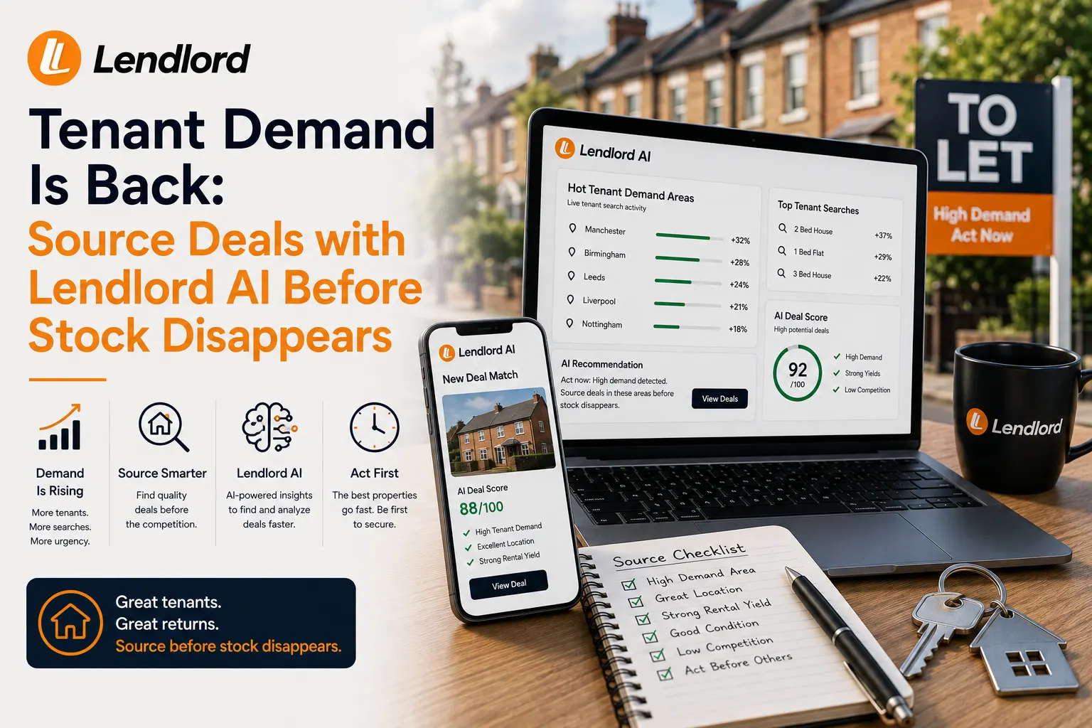 UK Tenant Demand Rises as Landlords Keep Selling