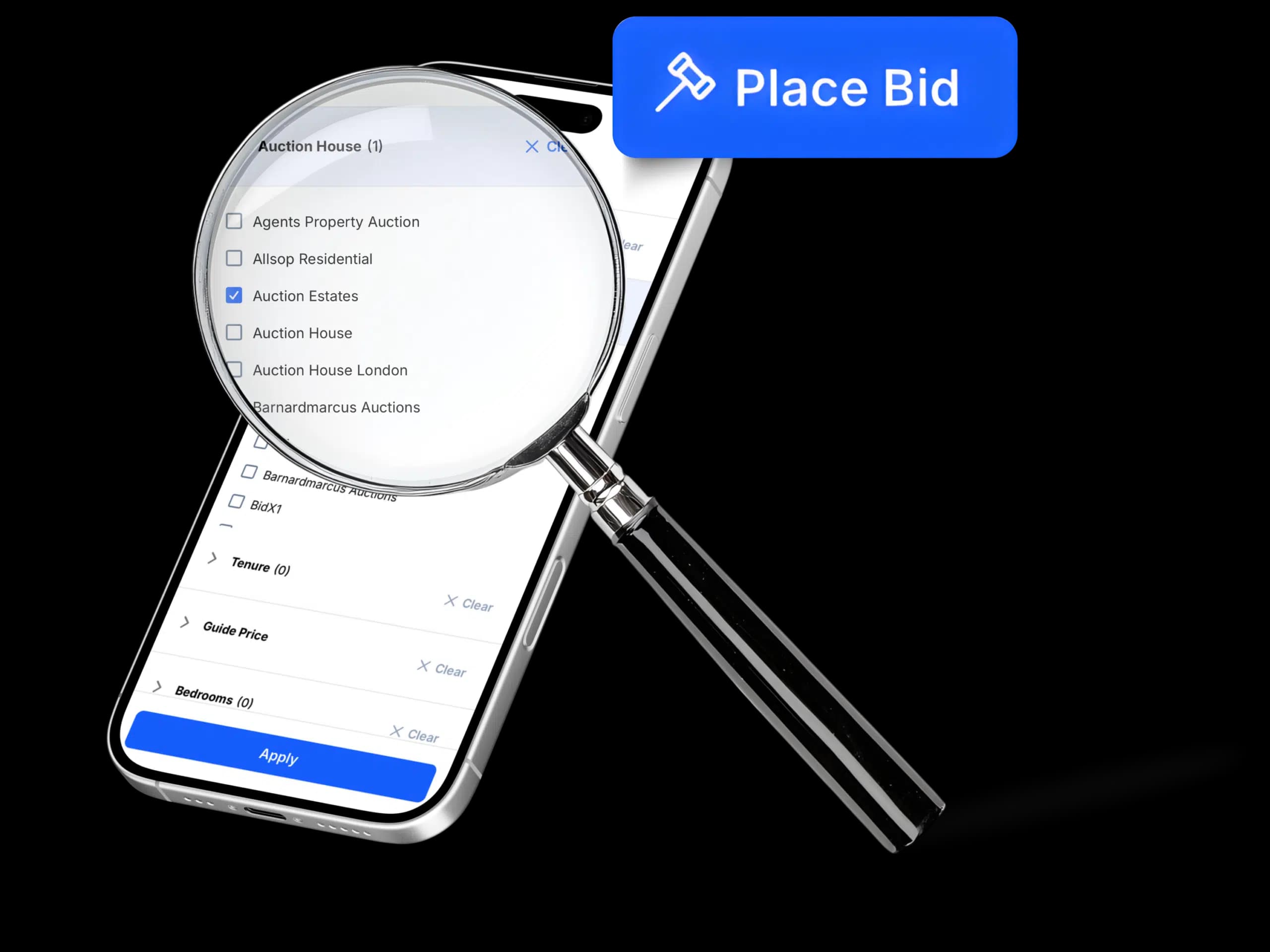 Lendlord auction listings with lot data and guide prices