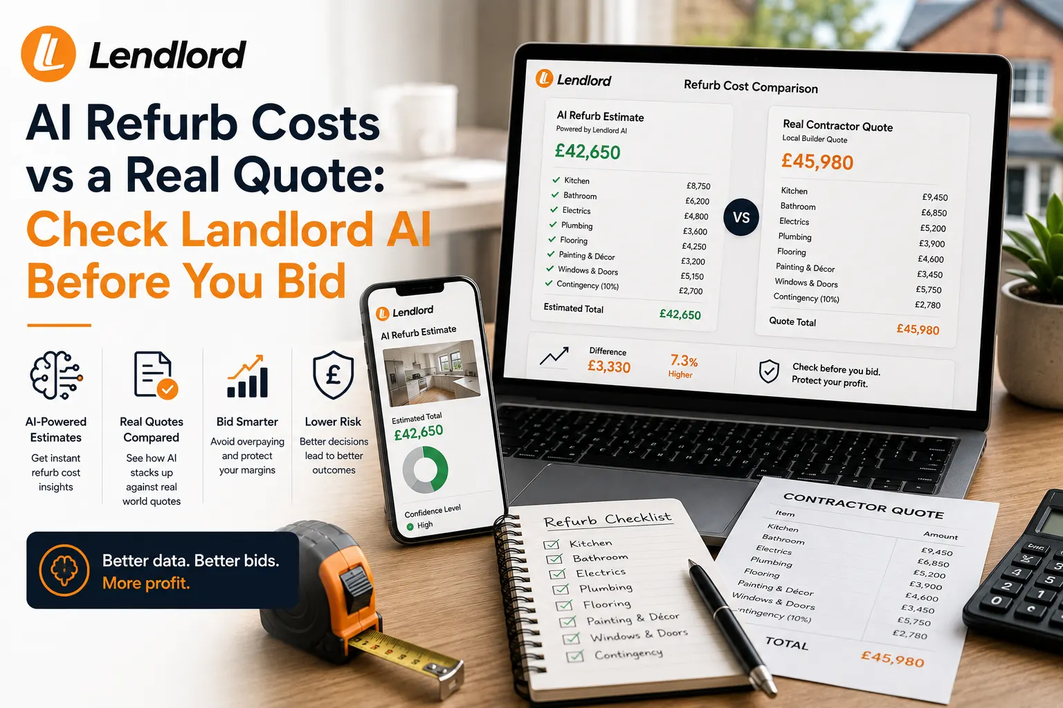 AI Refurb Costs vs a Real Quote: Check Lendlord AI Before You Bid