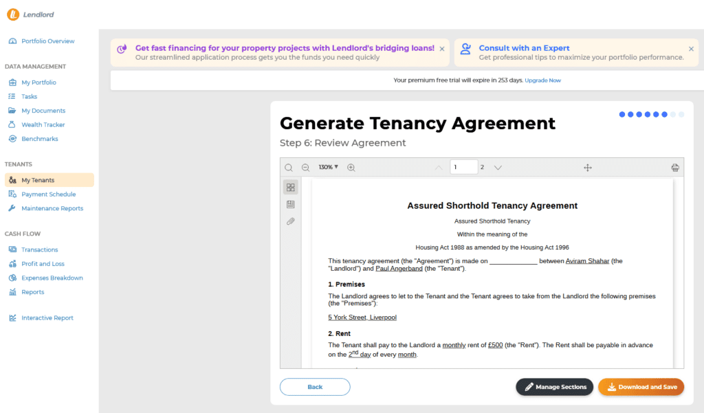download tenancy agreement PDF template