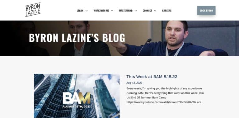 byronlazine.com blog page