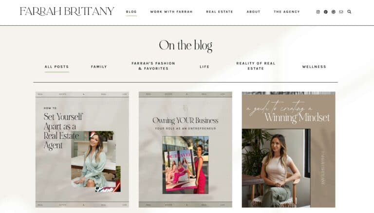 farrahbrittany.com blog page