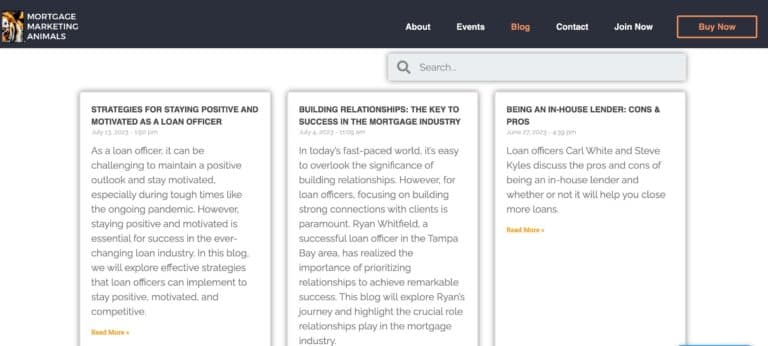 mortgagemarketinganimals.com blog page