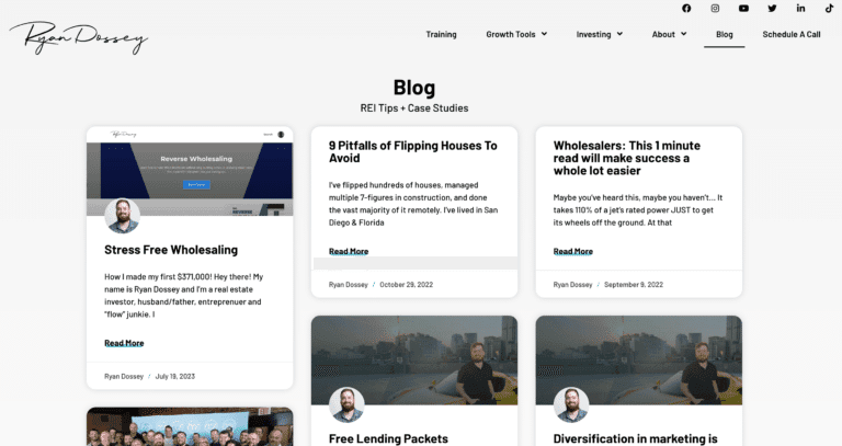 ryandossey.com blog page