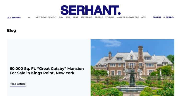 serhant.com blog page