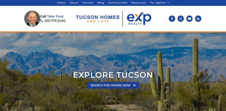 tucsonhomesandlots.com home page