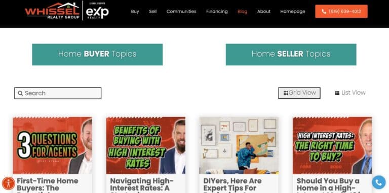 whisselrealty.com blog page
