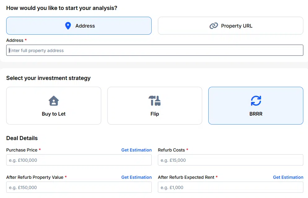 Brrr Calculator Buy Refurb Rent Refinance