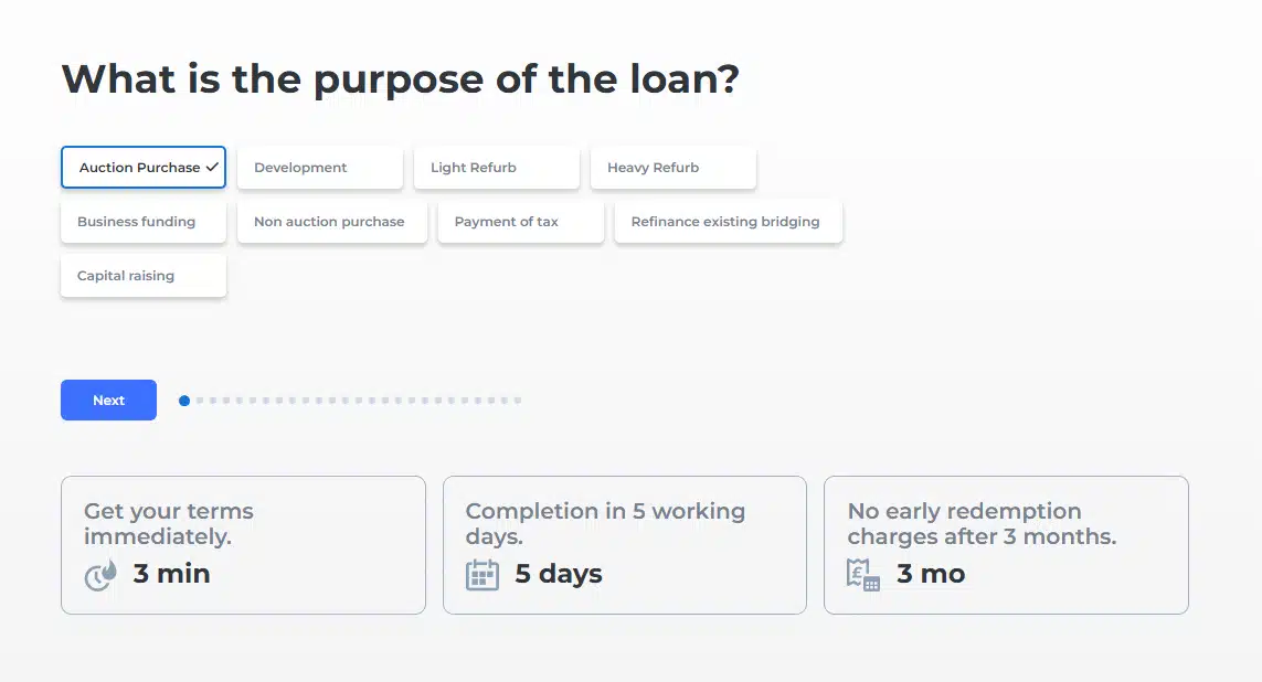 Bridging Loan Application