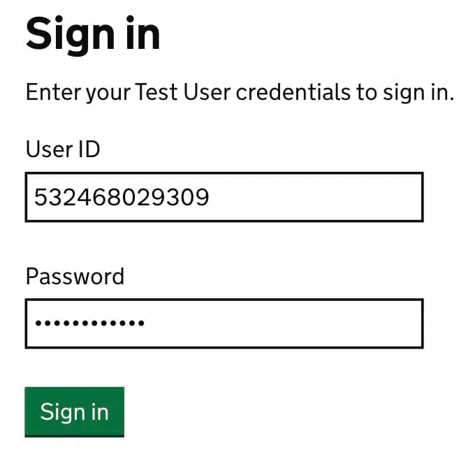 6 Next Enter Your HMRC Details Then Click On Sign In