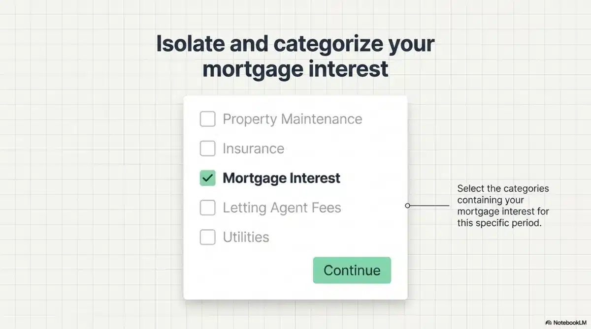 Slide 10 Select Categories Containing Mortgage Interest For The Period