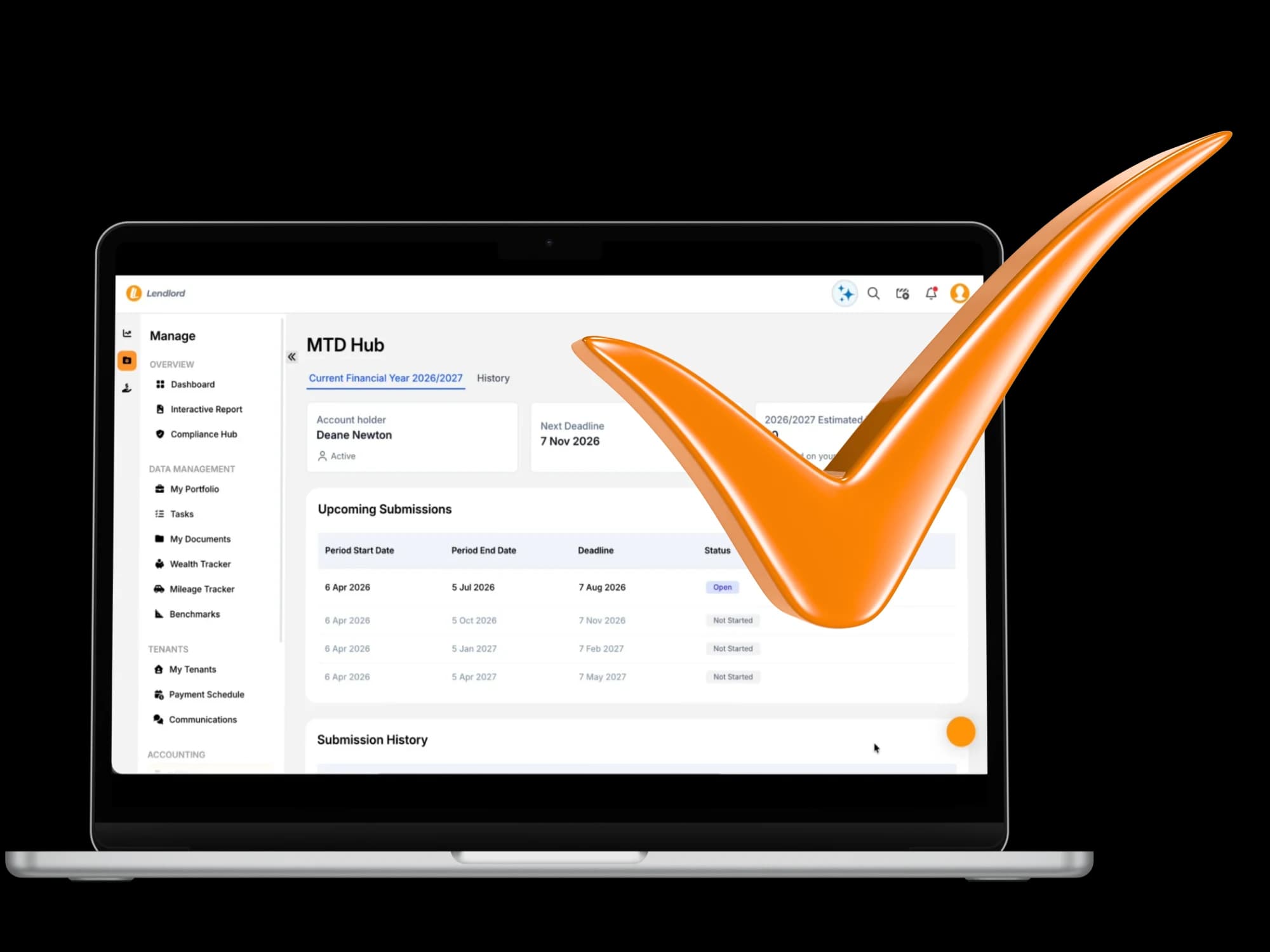 Submit your MTD quarterly update in five steps with Lendlord MTD Hub
