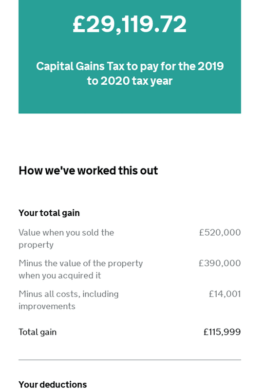 New Version: Capital Gains Tax Calculation