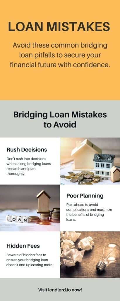 infographic - bridging loan mistakes