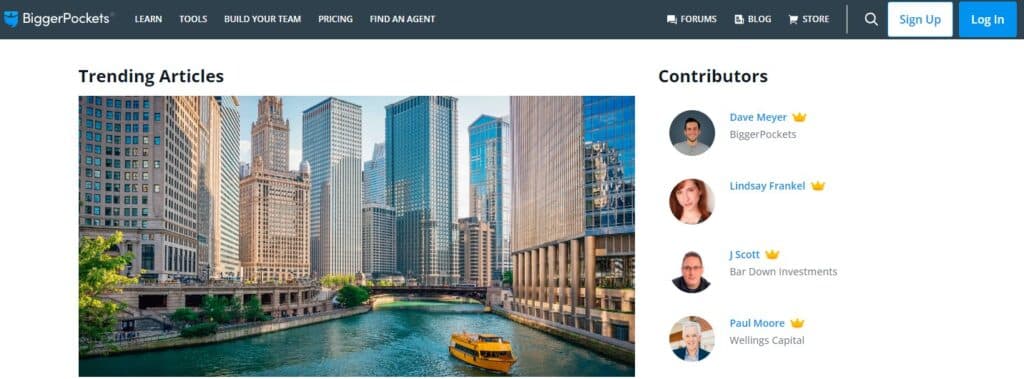 BiggerPockets home page