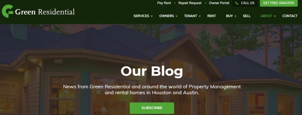 Green Residential home page