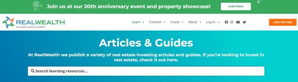 RealWealth home page