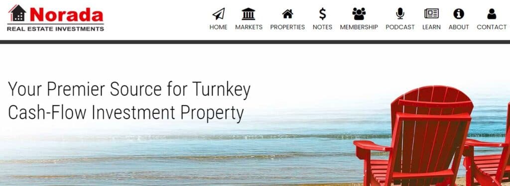 Norada Real Estate Investments home page