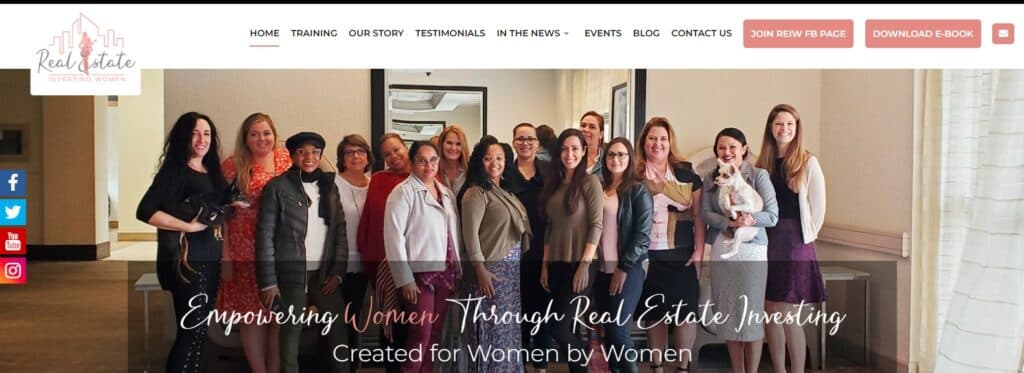 Real Estate Investing for Women home page