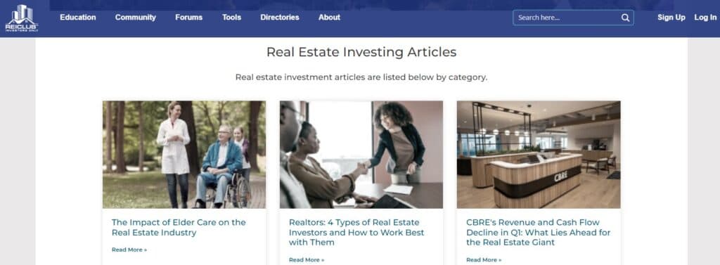 REI Club home page