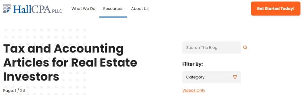 The Real Estate CPA Blog home page
