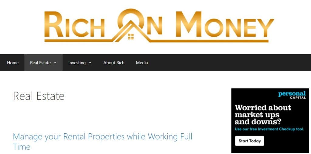 Rich on Money home page