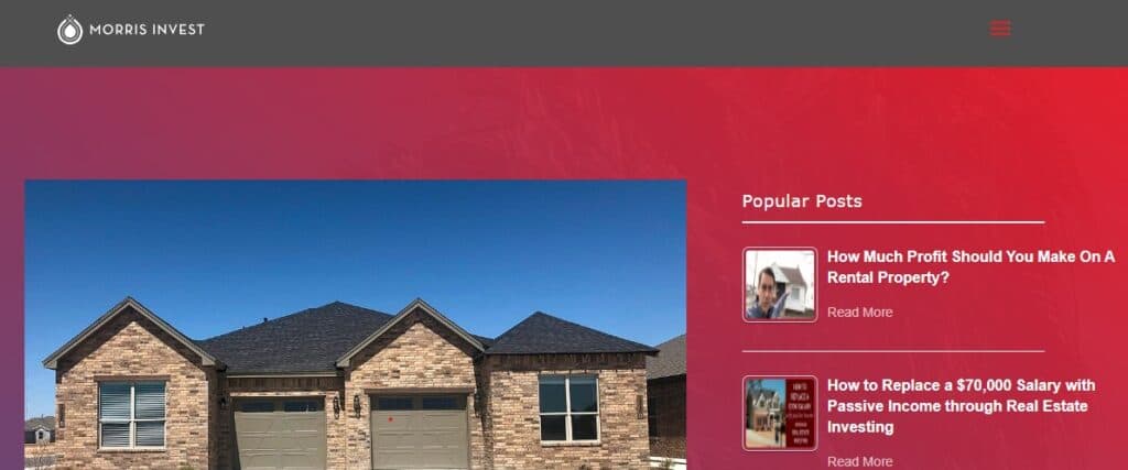 Morris Invest home page