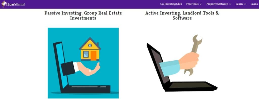Spark Rental home page