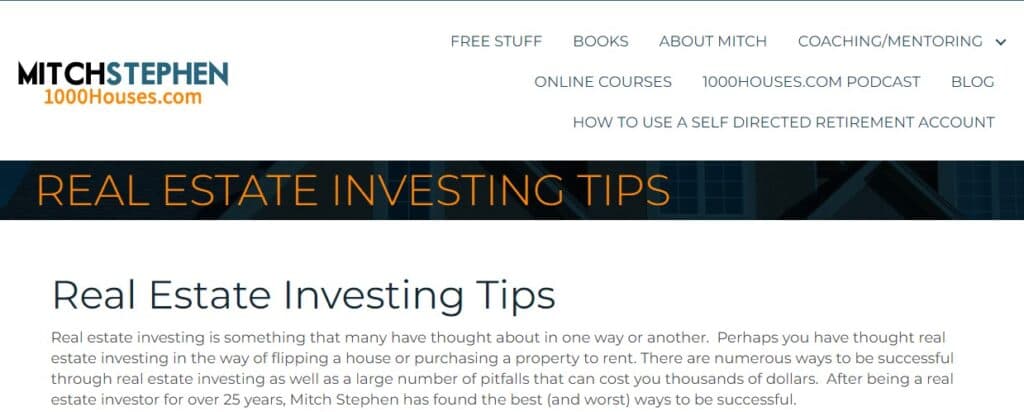 1000houses.com home page