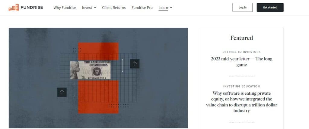 Fundrise Education home page