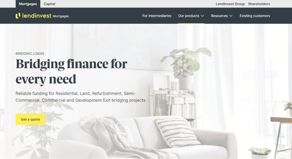 Lendlord comparison bridging loan article and Bridging-finance-LendInvest