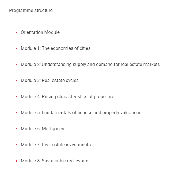 LSE Real Estate Economics and Finance Online - Comparison article