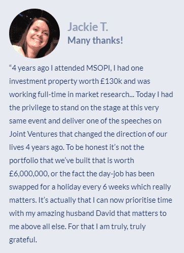 Testimonials - Multiple Streams Property Income - comparison