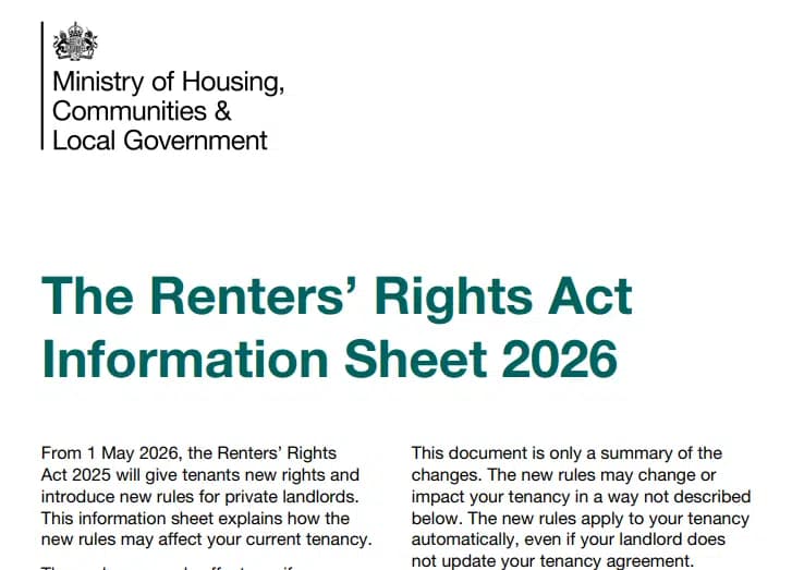 Download The Renters Rights Act Information Sheet 2026