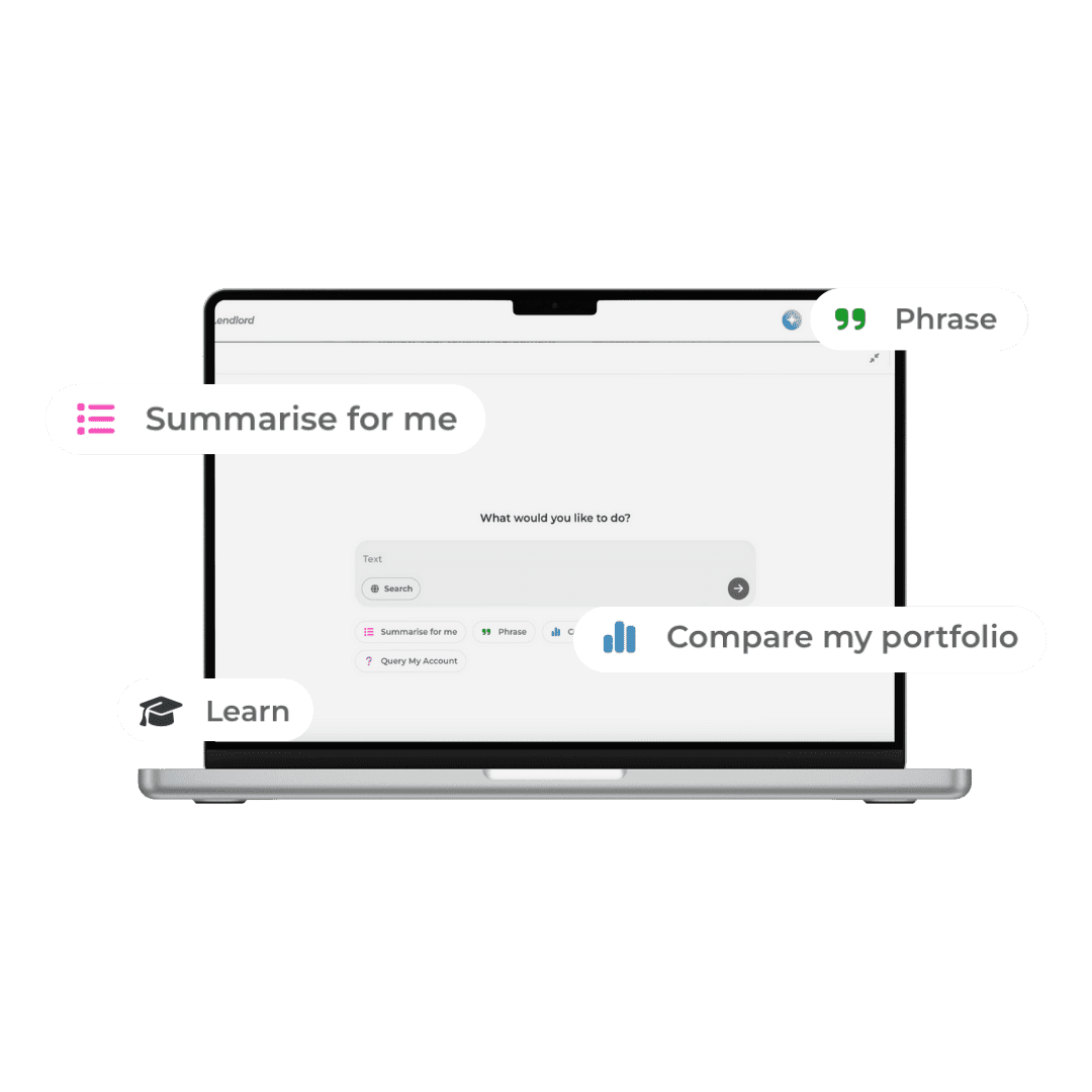 Lendlord AI chat giving data-driven answers on deals and cash flow