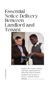 Methods And Requirements For Delivering Notices Between Landlord And Tenant 