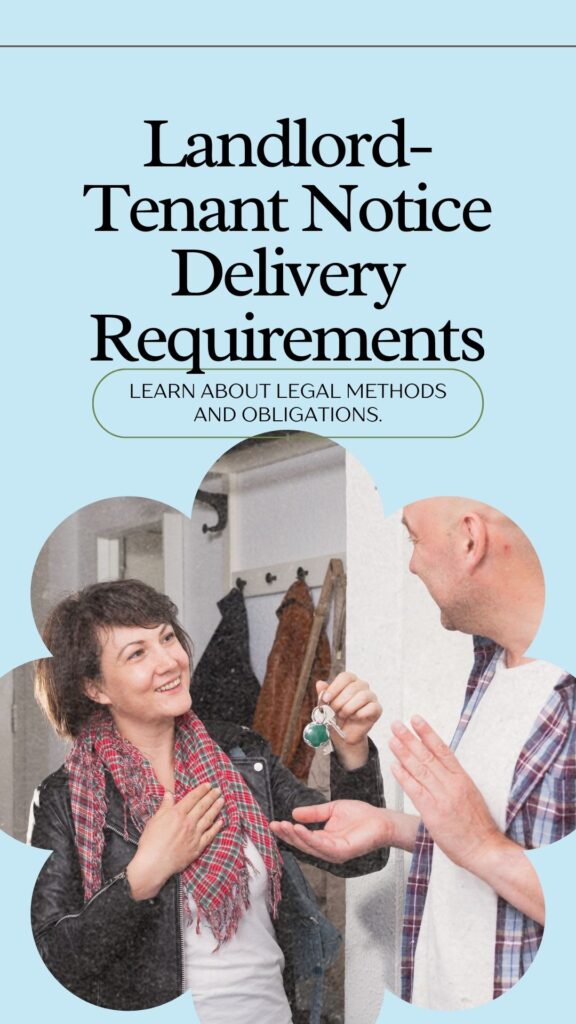 Notices  Methods And Requirements For Delivering Notices Between Landlord And Tenant