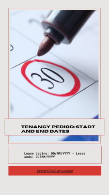 The Start And End Dates Of The Tenancy Period