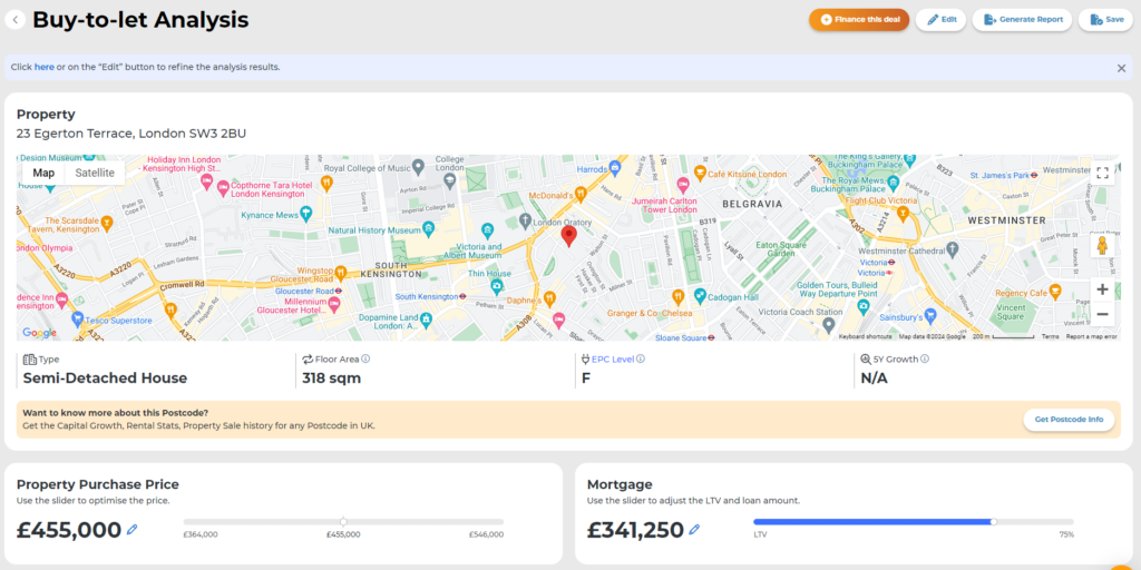 Property Deal Analysis With Lendlord