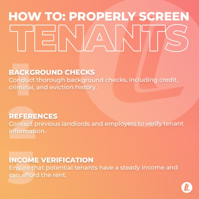 HOW TO SCREEN TENANTS